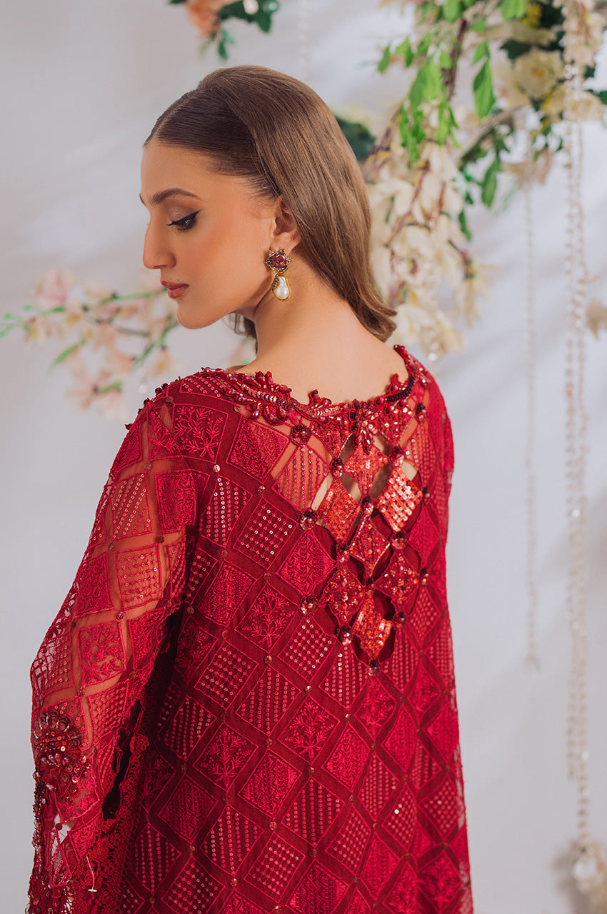 Afra Red Kaftaan and dupatta