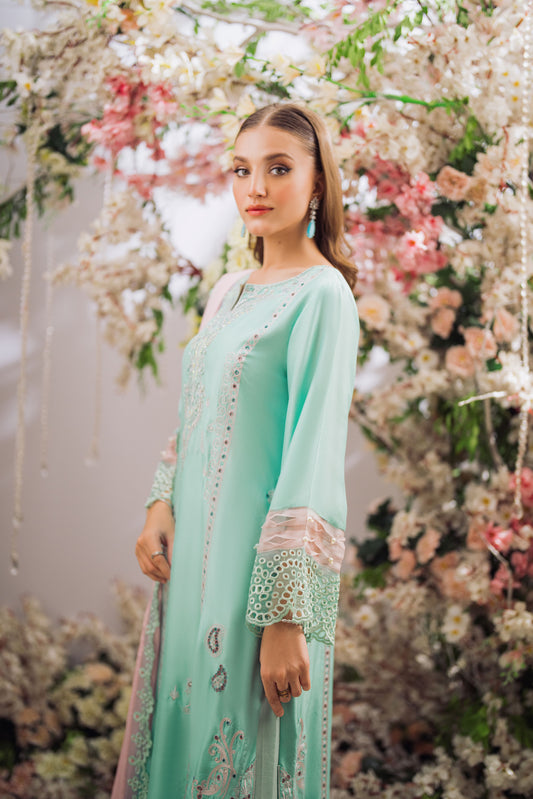 Emel Aqua shirt and dupatta