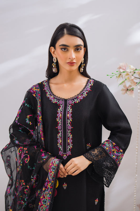 Amara Self sheesha silk shirt and embroidered Dupatta